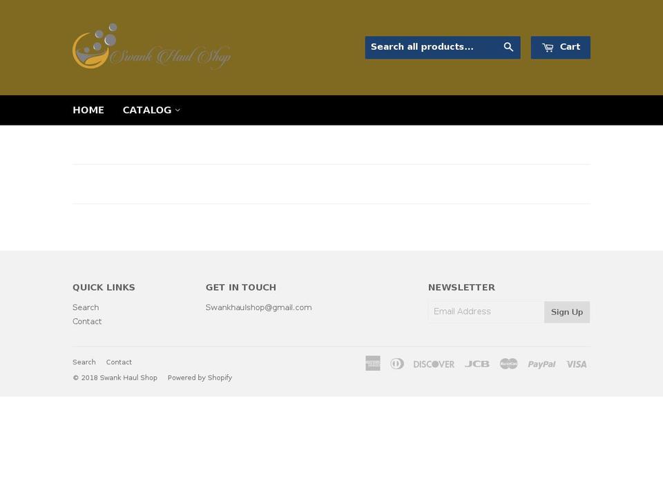 swankhaulshop.com shopify website screenshot