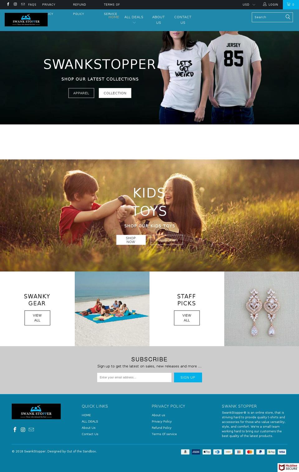 turbo-1 Shopify theme site example swankstopper.com