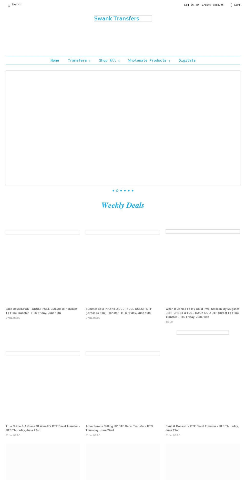 swanktransfers.com shopify website screenshot