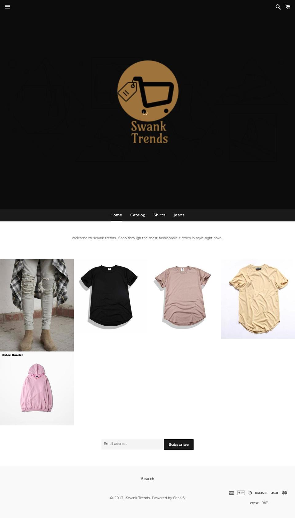 swanktrends.com shopify website screenshot