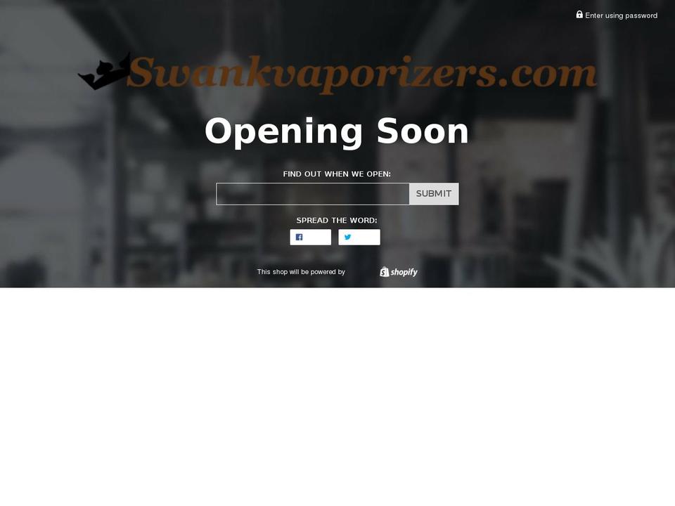 swankvaporizers.com shopify website screenshot