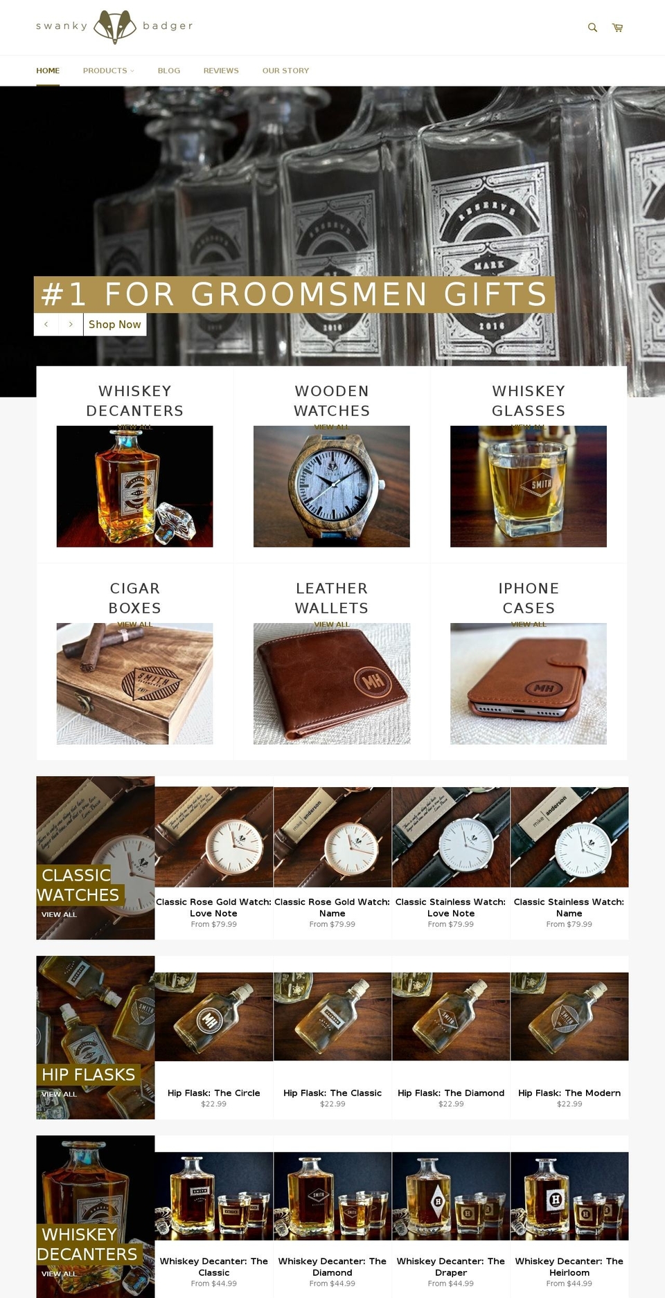 swankybadger.com shopify website screenshot