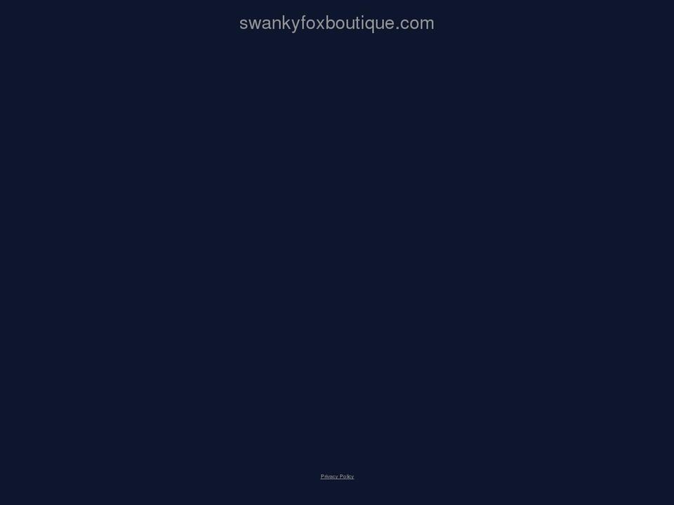 swankyfoxboutique.com shopify website screenshot