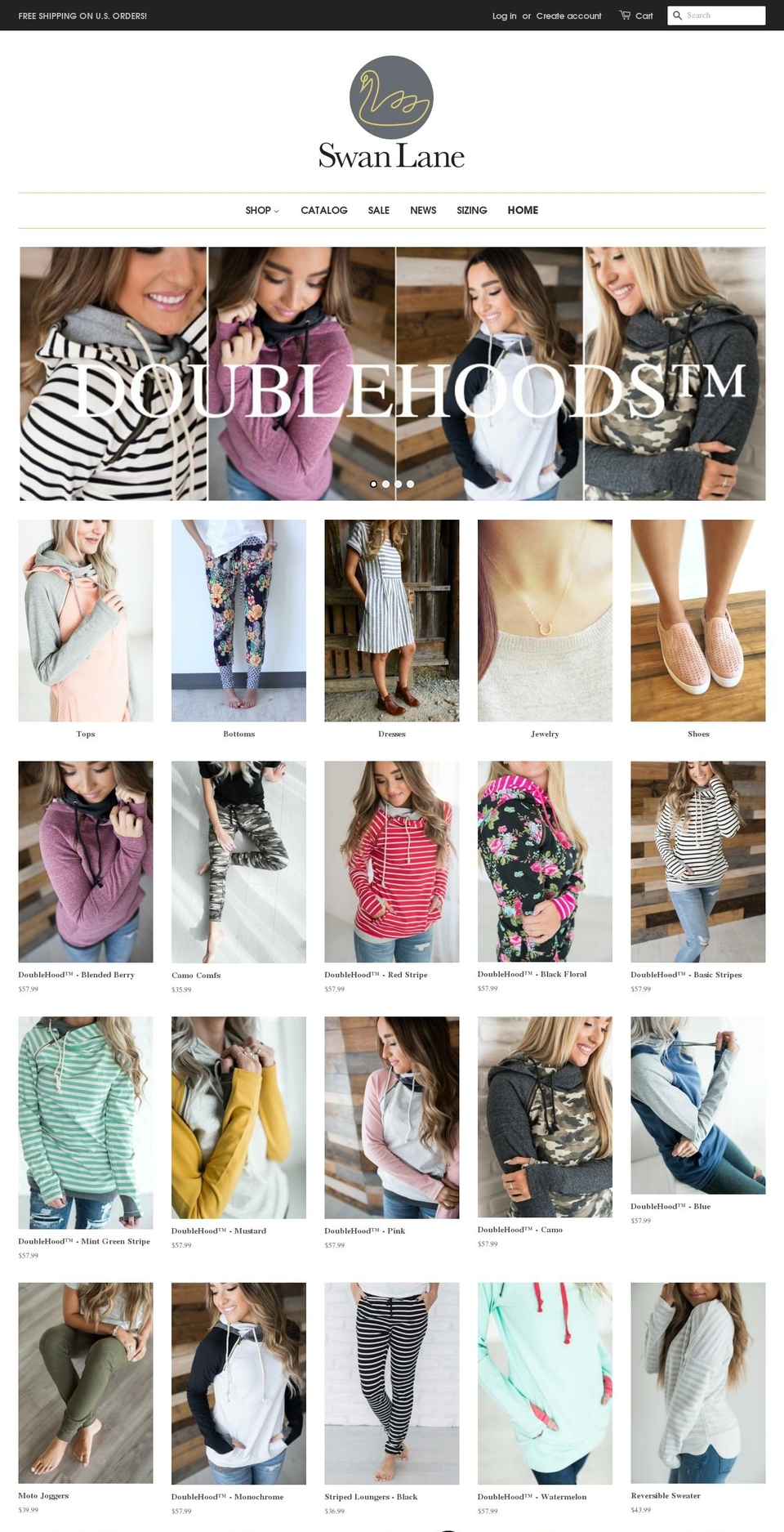swanlaneboutique.com shopify website screenshot