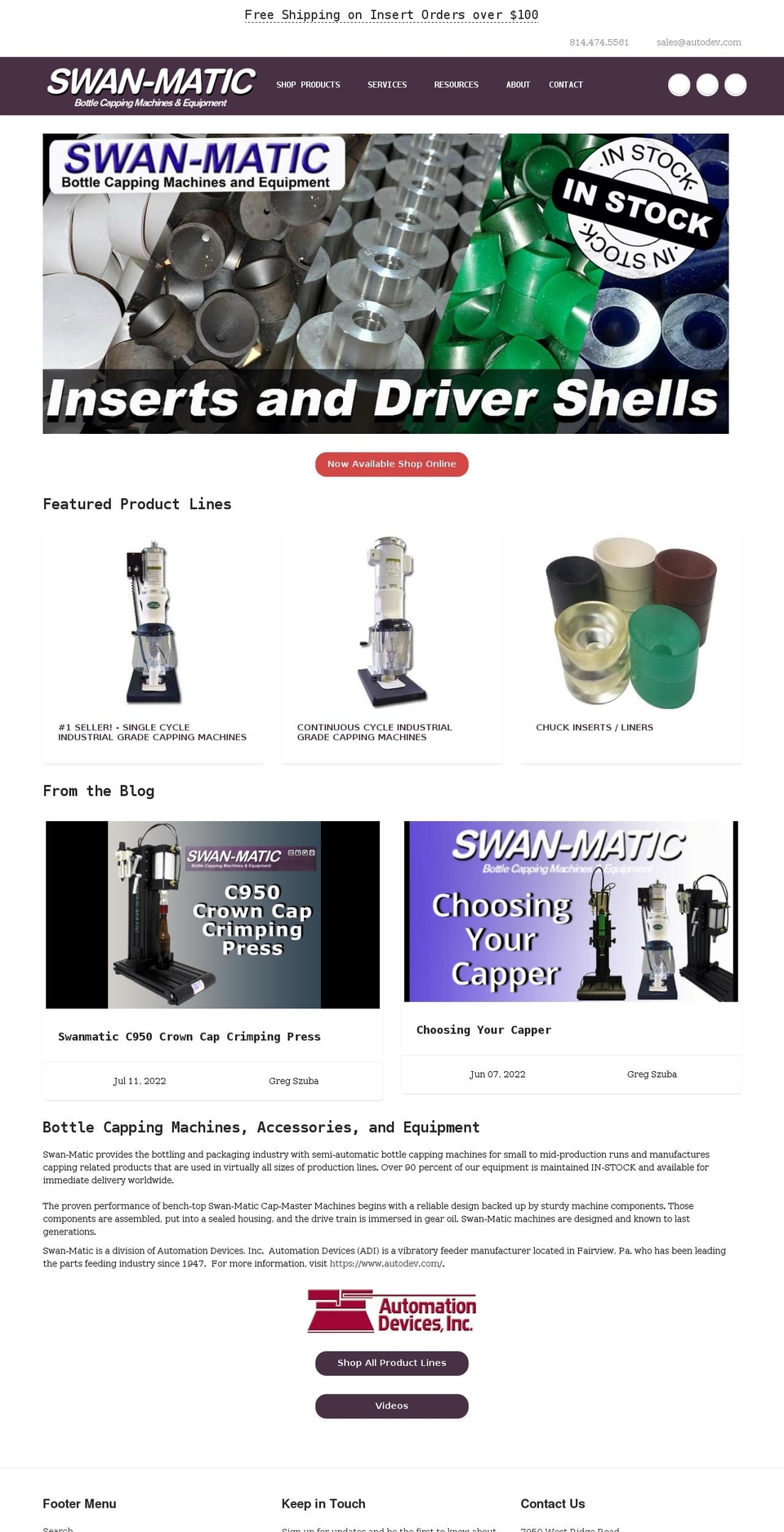 swanmatic.com shopify website screenshot