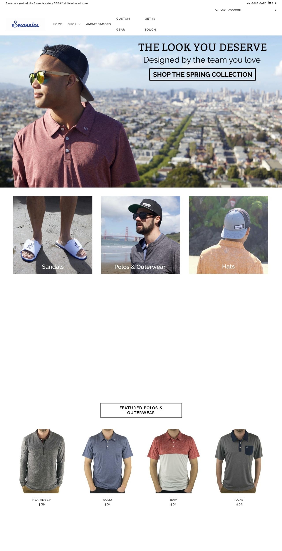 swanniesfootwear.com shopify website screenshot