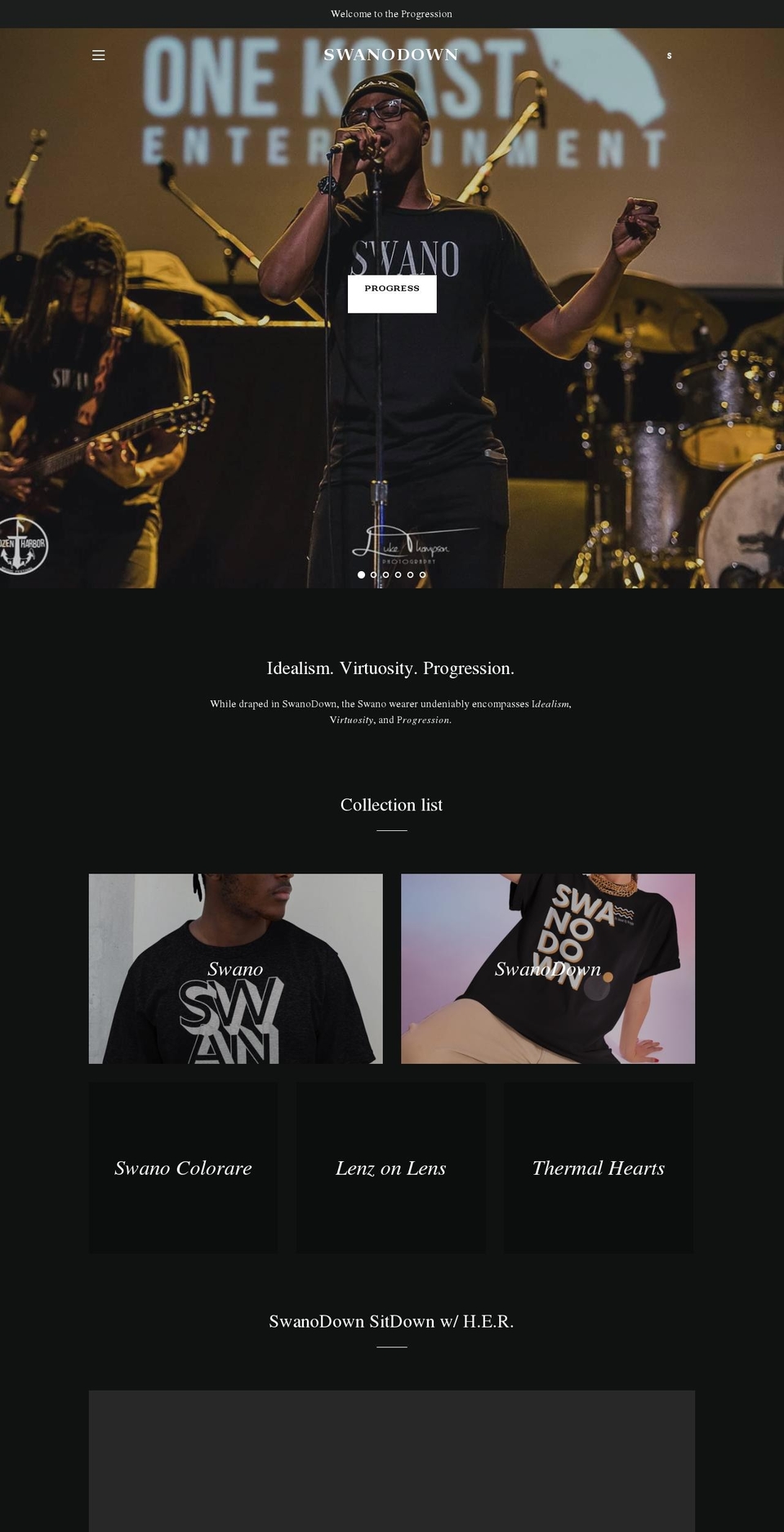 swanodown.com — Shopify storefront screenshot