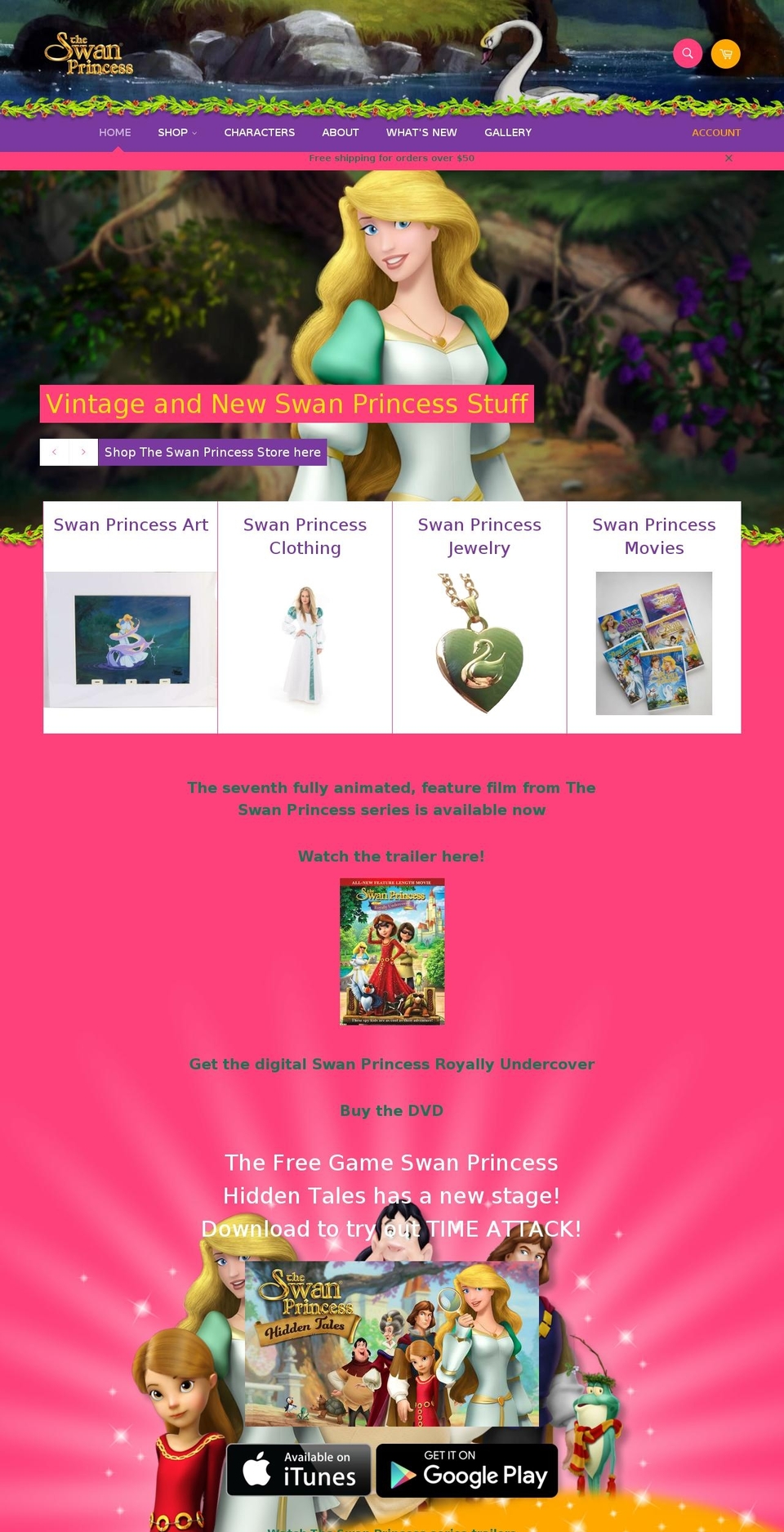 swanprincessthemeii Shopify theme site example swanprincessnovelties.com