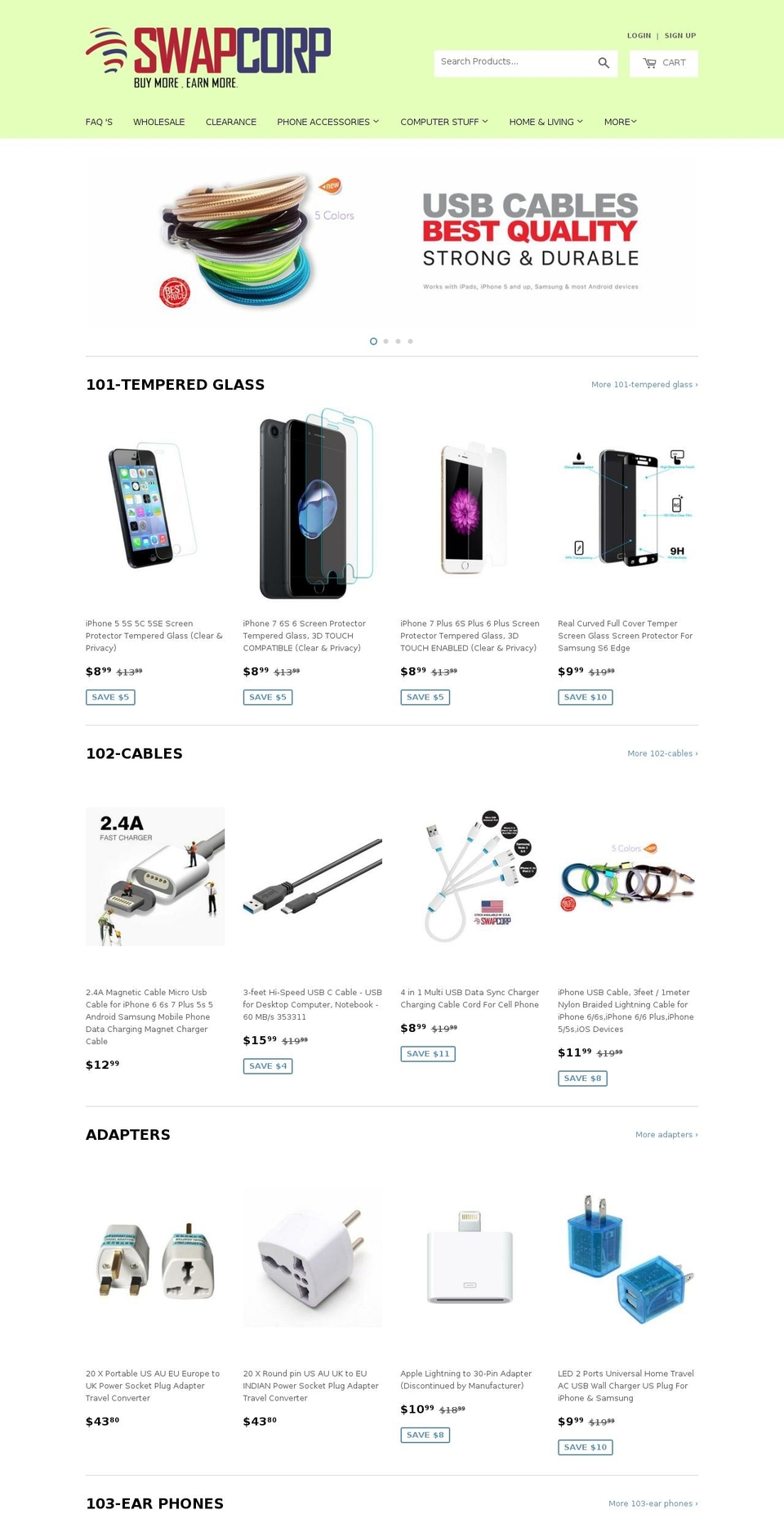 swapcorp.com shopify website screenshot