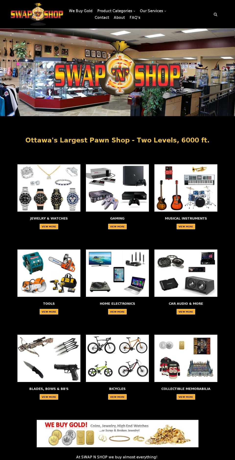 swapnshop.ca shopify website screenshot