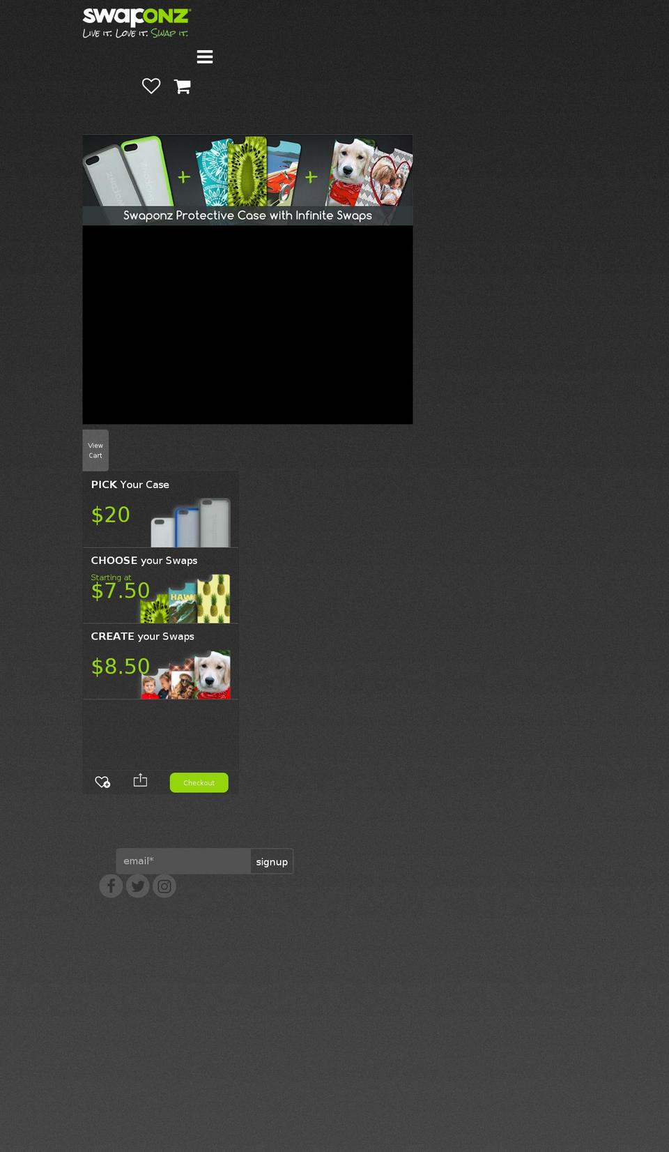 swapons.net shopify website screenshot