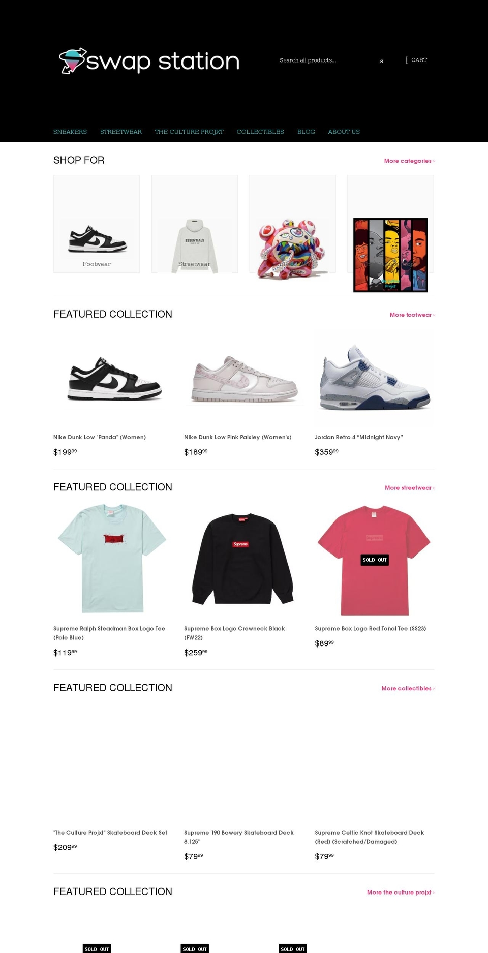 swapstation.org shopify website screenshot