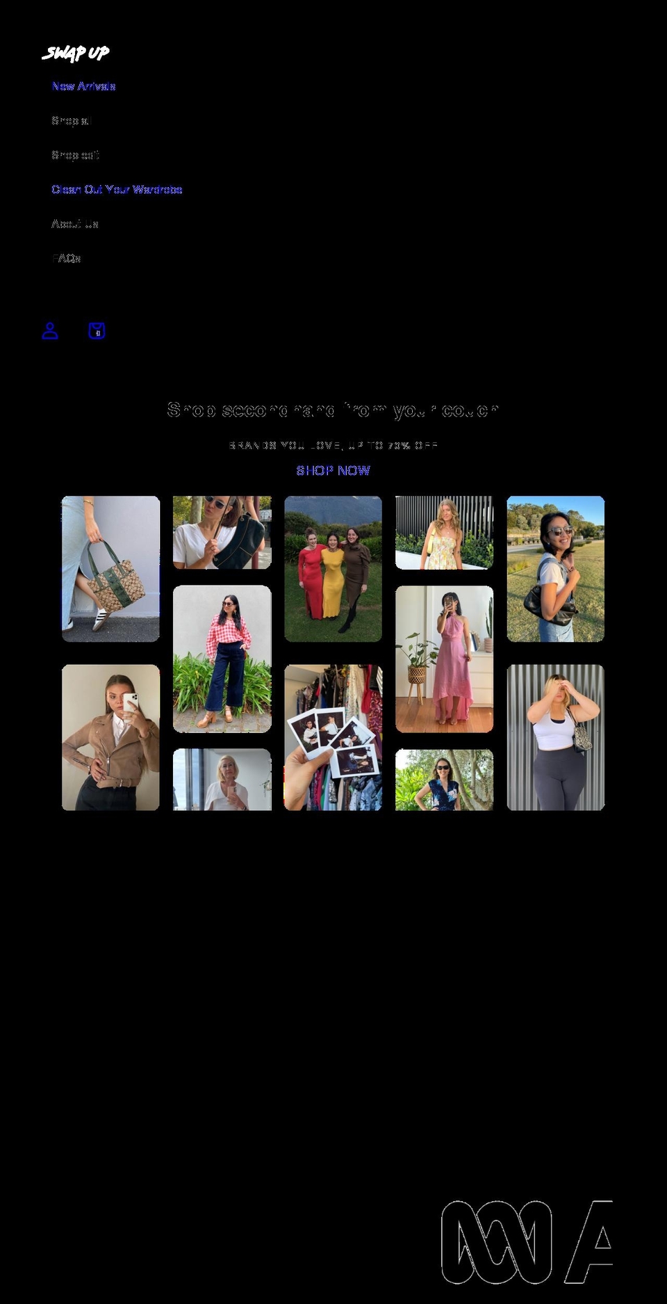 swapup.com.au shopify website screenshot