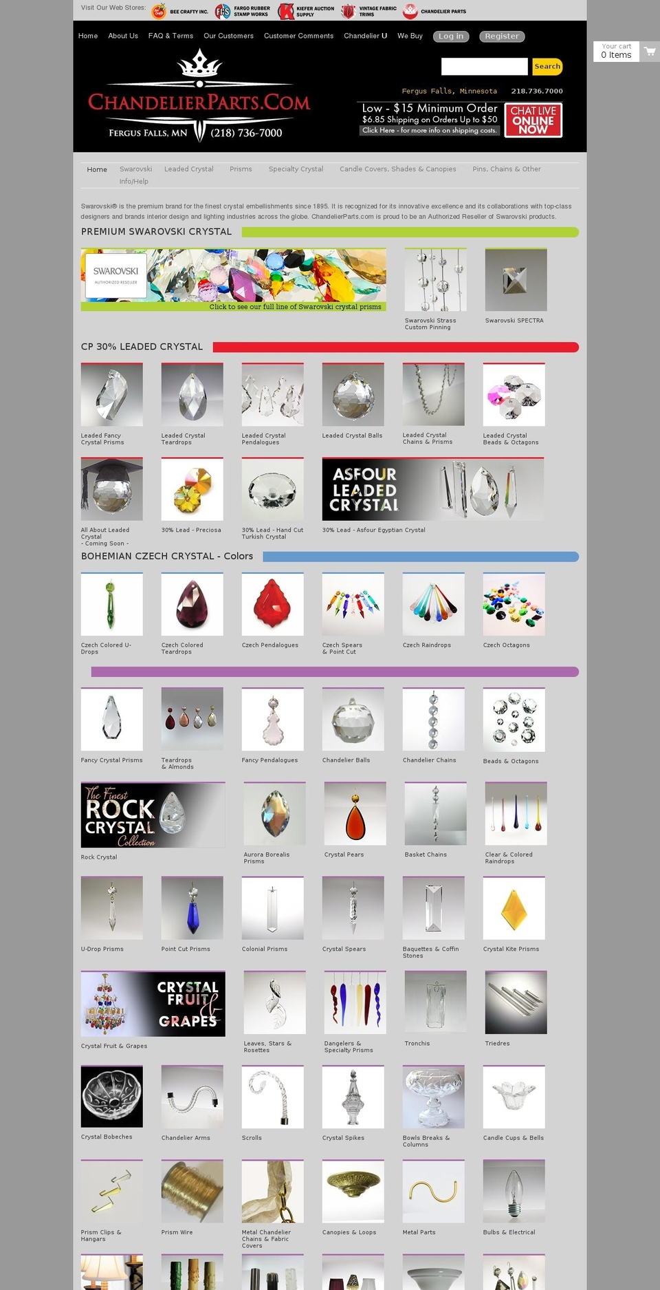 swarovskiprisms.com shopify website screenshot
