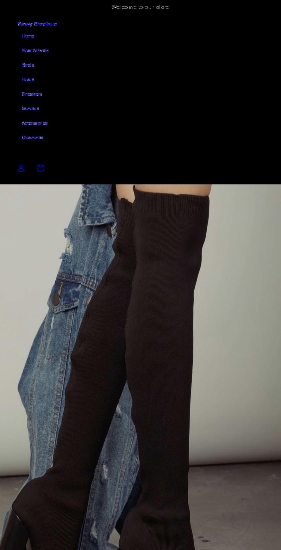 swavyshoetique.com shopify website screenshot