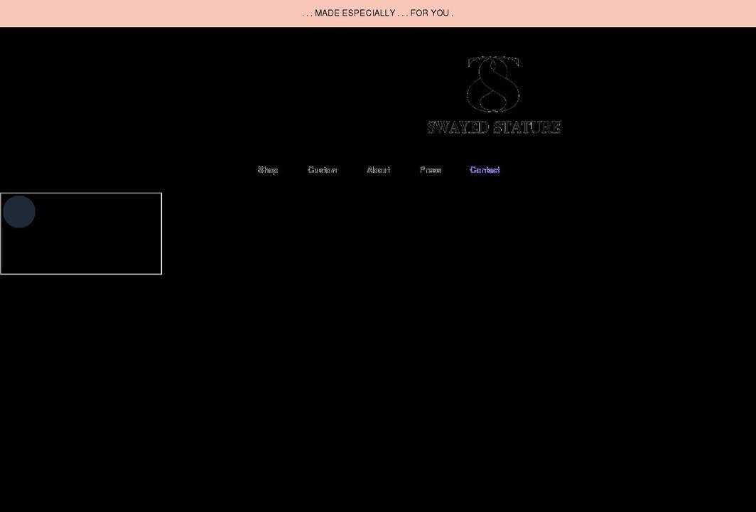 swayedstature.com shopify website screenshot