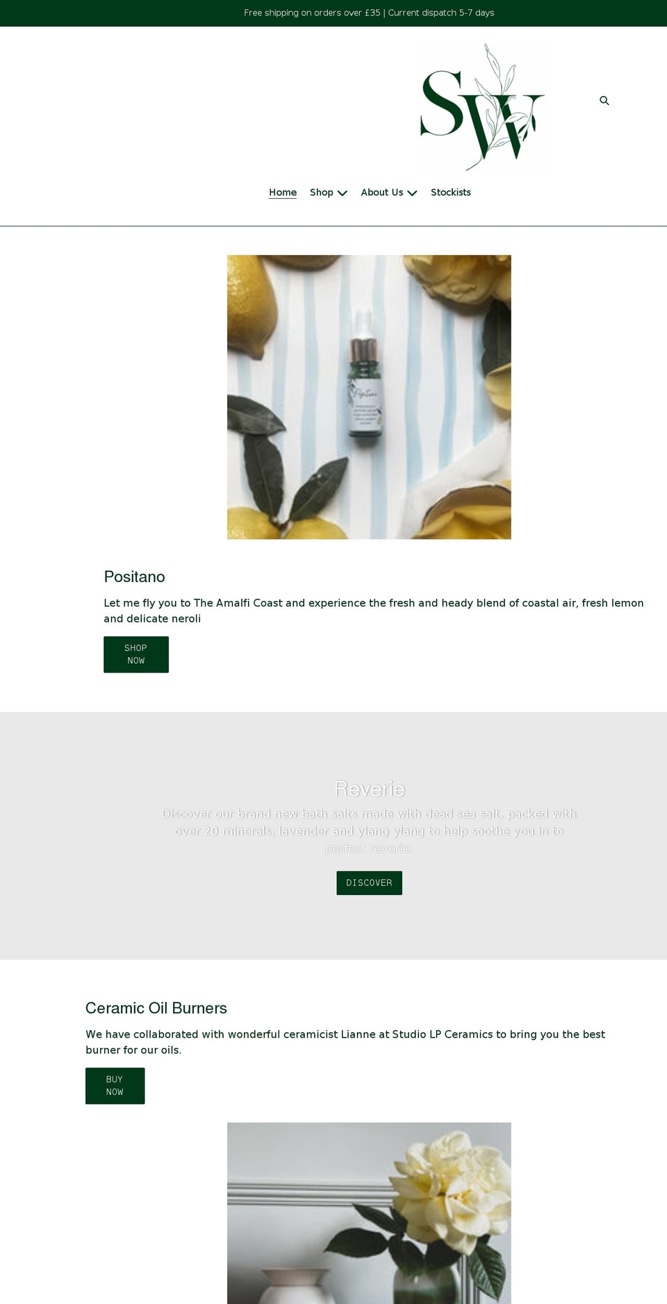 swbotanicals.co.uk shopify website screenshot