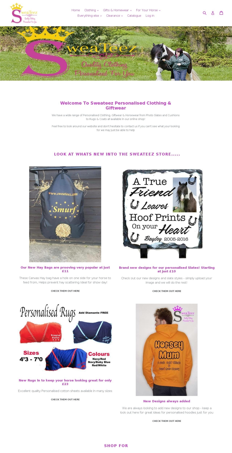 sweateez.com — Shopify storefront screenshot