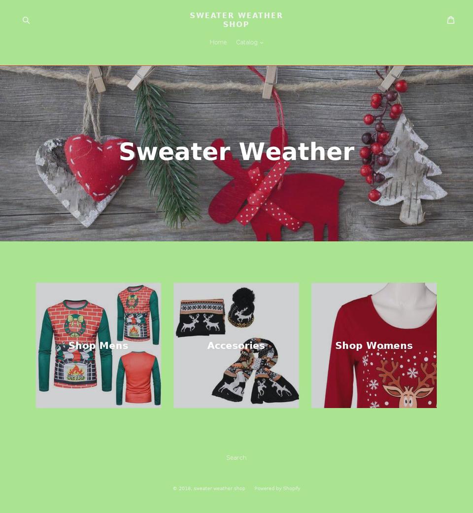 sweater-weather.com — Shopify storefront screenshot