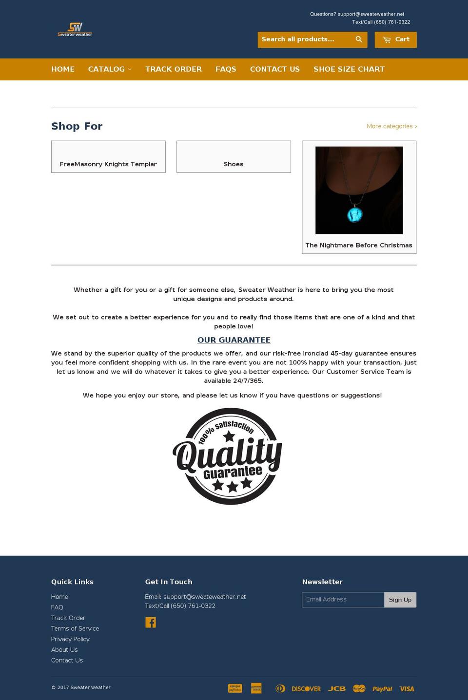 Shopify Booster Shopify theme site example sweaterweather.net