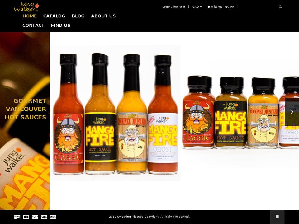 sweatinghiccups.com shopify website screenshot
