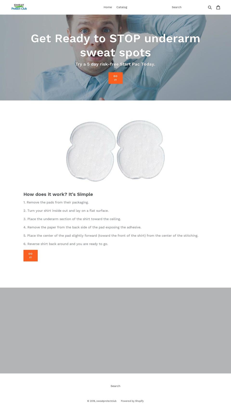 sweatprotectclub.com shopify website screenshot