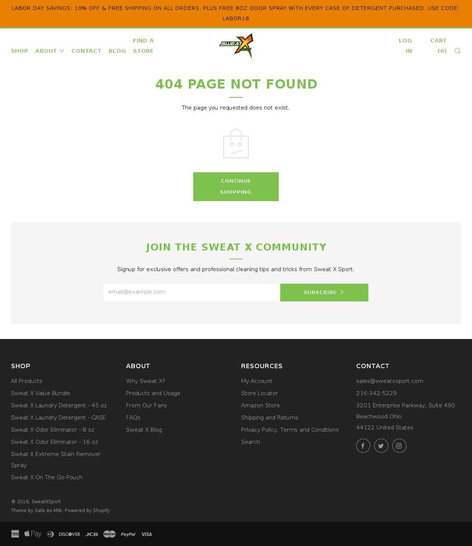 sweatxsay.com — Shopify storefront screenshot