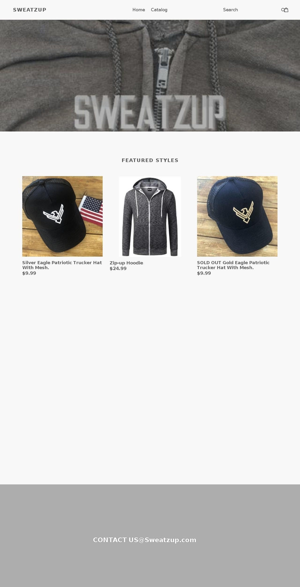 sweatzup.com — Shopify storefront screenshot