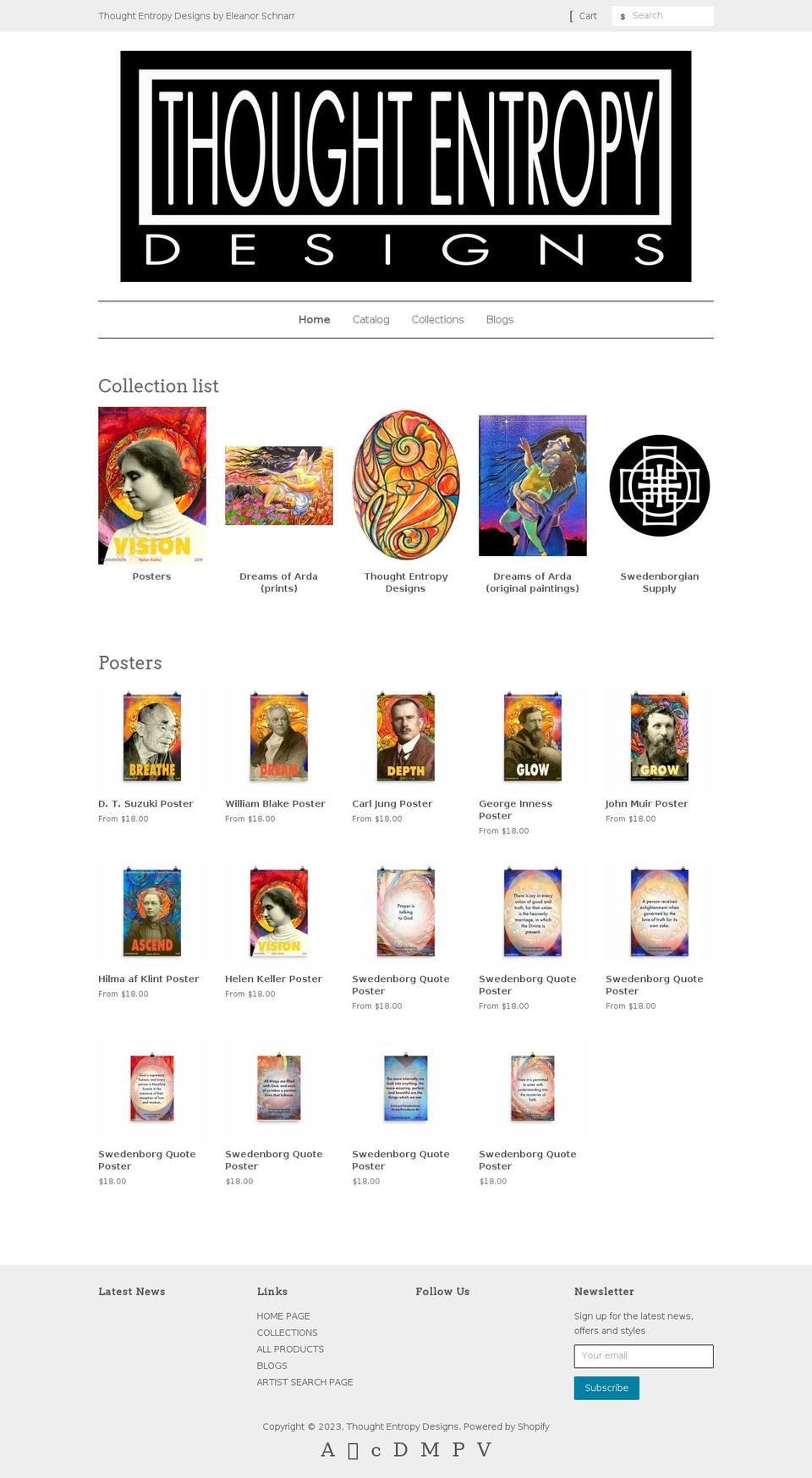 swedenborgianspiritstore.com shopify website screenshot