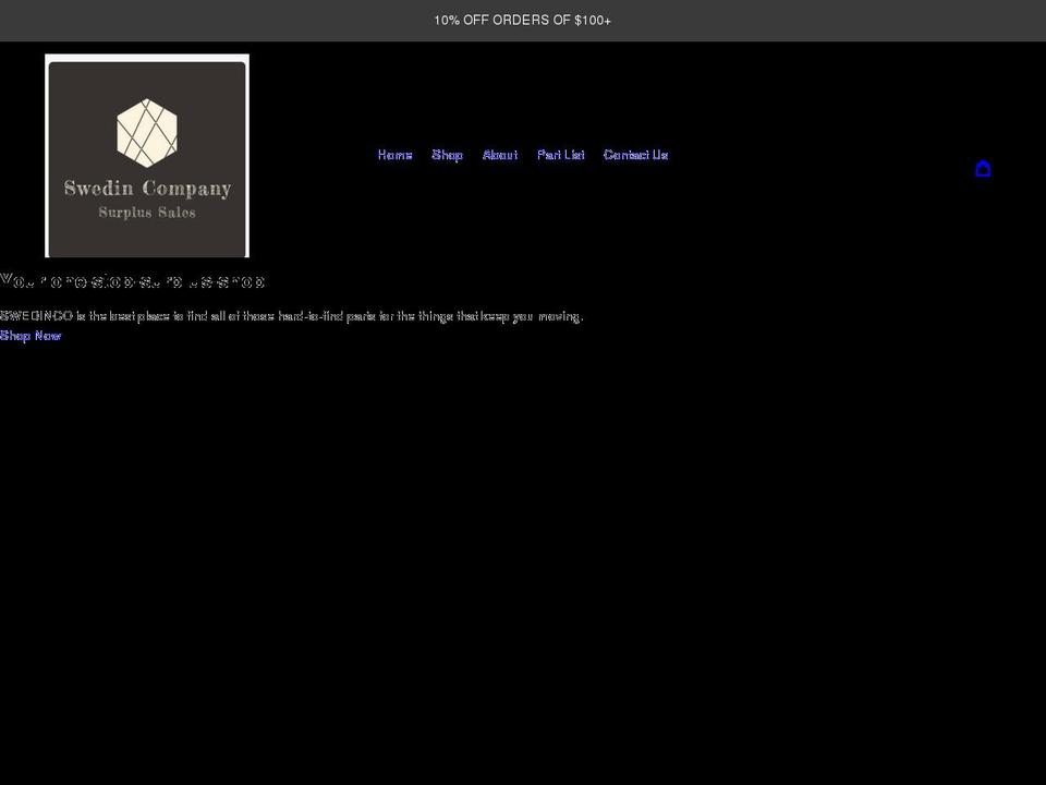 swedincompany.com shopify website screenshot