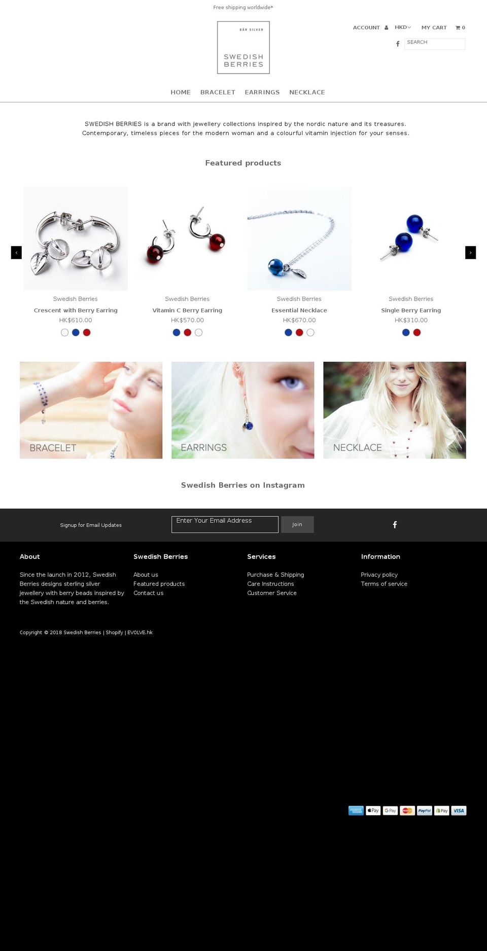 swedishberries.se shopify website screenshot