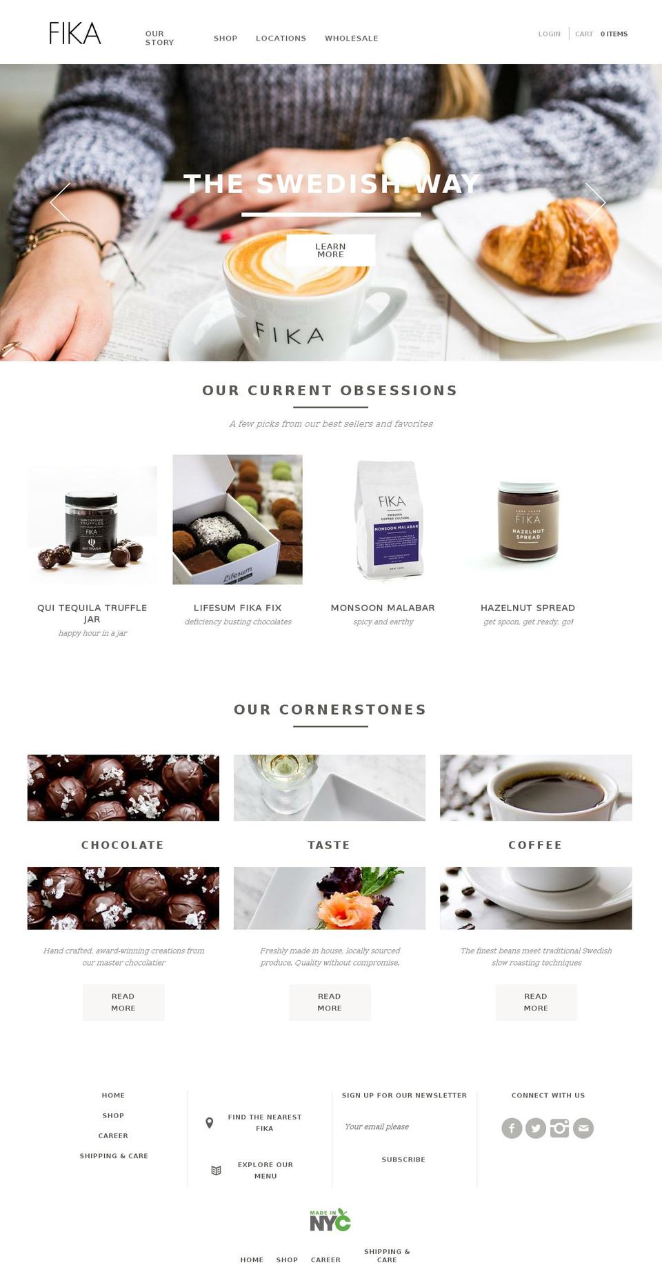 swedishcoffeeculture.com — Shopify storefront screenshot
