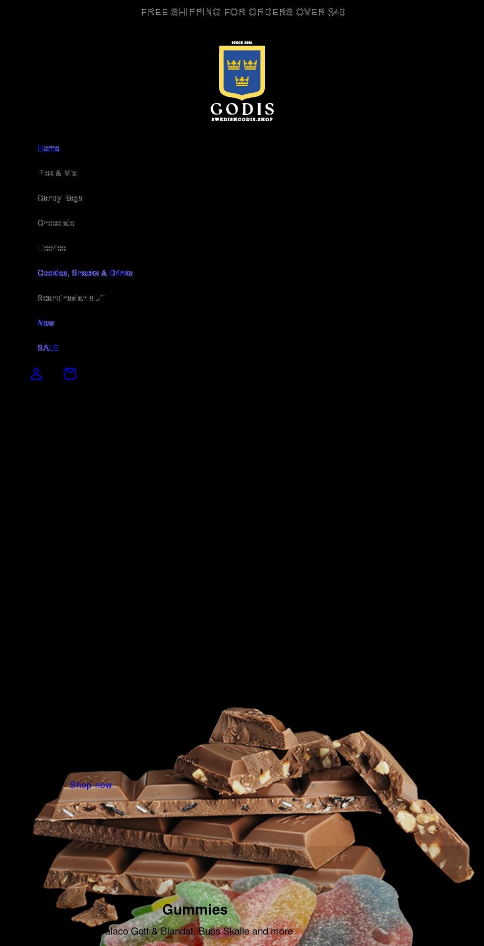 swedishgodis.shop shopify website screenshot