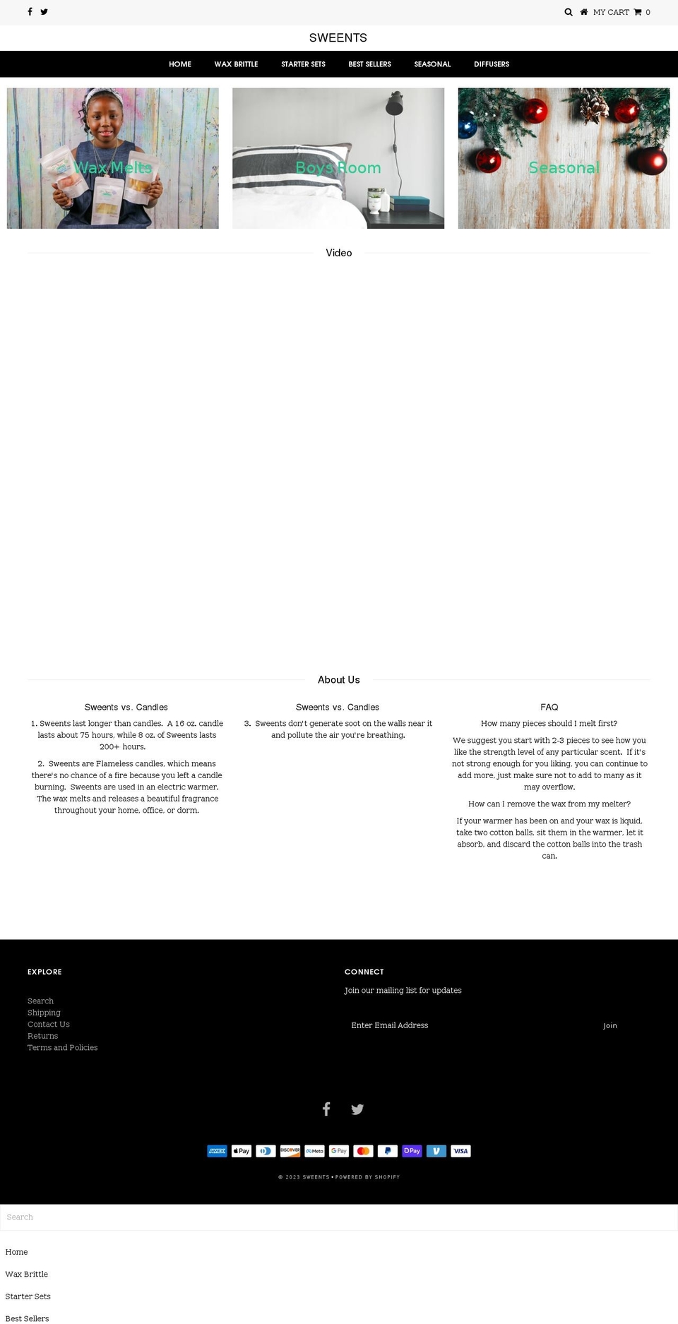 sweents.com shopify website screenshot