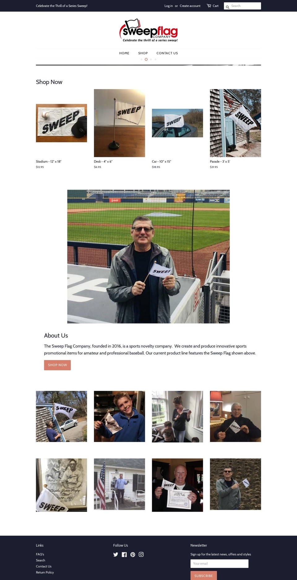 sweepflagcompany.com — Shopify storefront screenshot