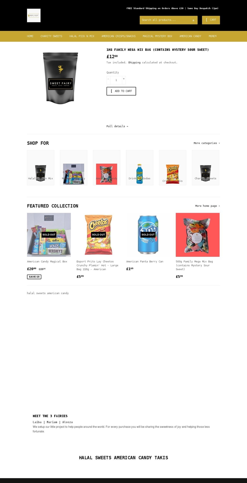 sweet-fairy.co.uk shopify website screenshot