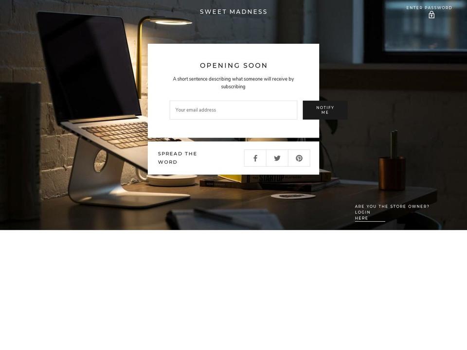 sweet-madness.com — Shopify storefront screenshot