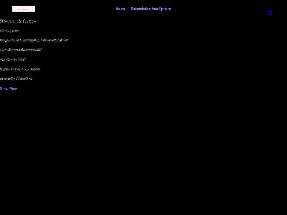 sweetandgood2.com shopify website screenshot