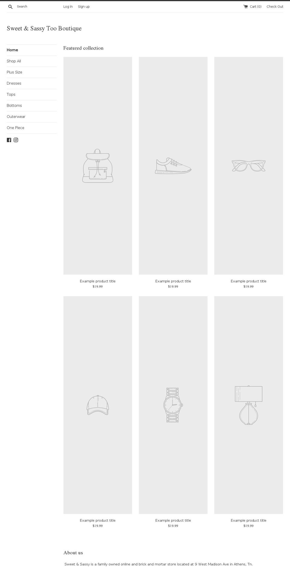 sweetandsassyvinylcreations.com — Shopify storefront screenshot