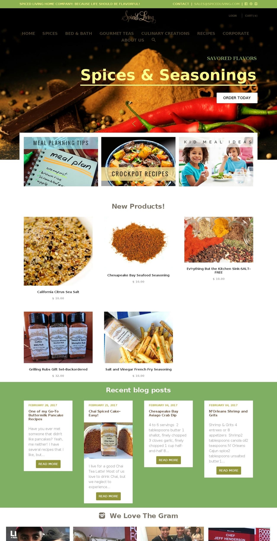 sweetandspiceshop.com shopify website screenshot