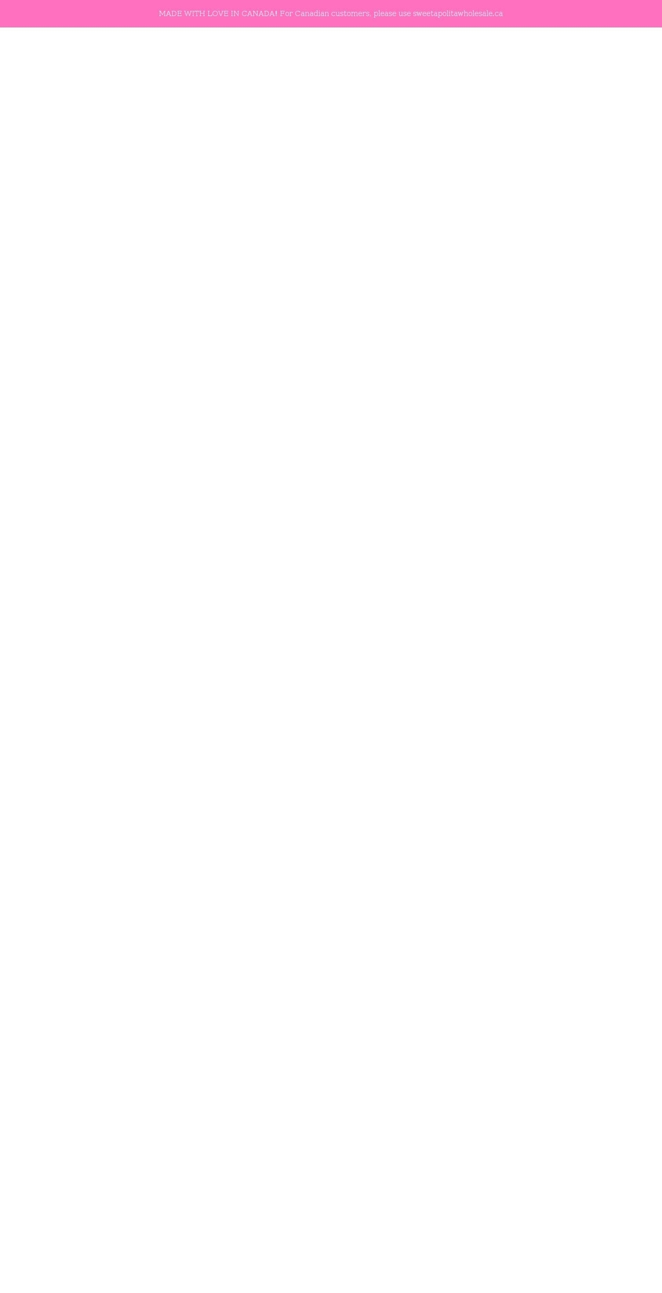sweetapolitawholesale.com shopify website screenshot
