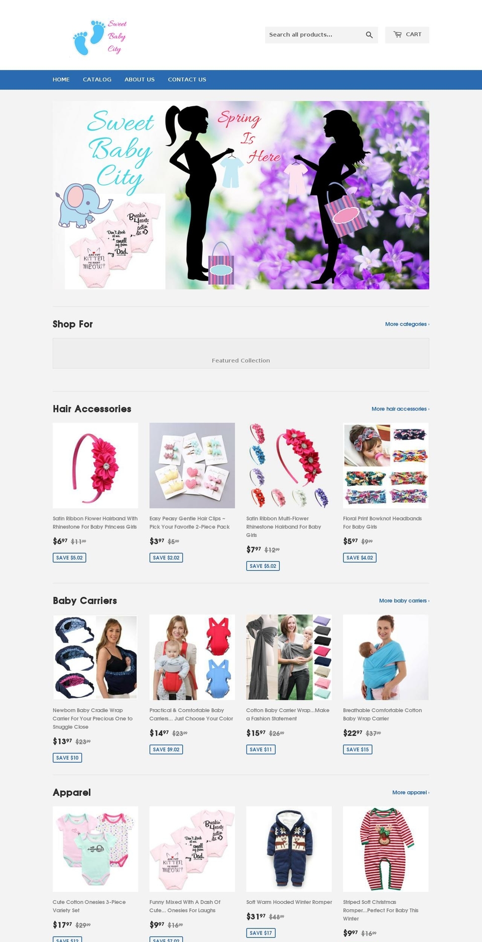 sweetbabycity.com — Shopify storefront screenshot