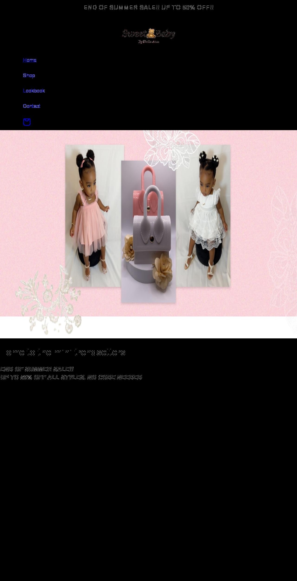 sweetbabyclothes.com shopify website screenshot