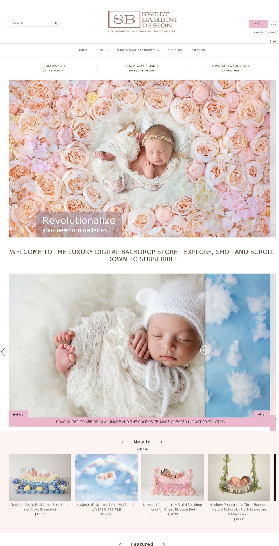 sweetbambinidesign.com shopify website screenshot