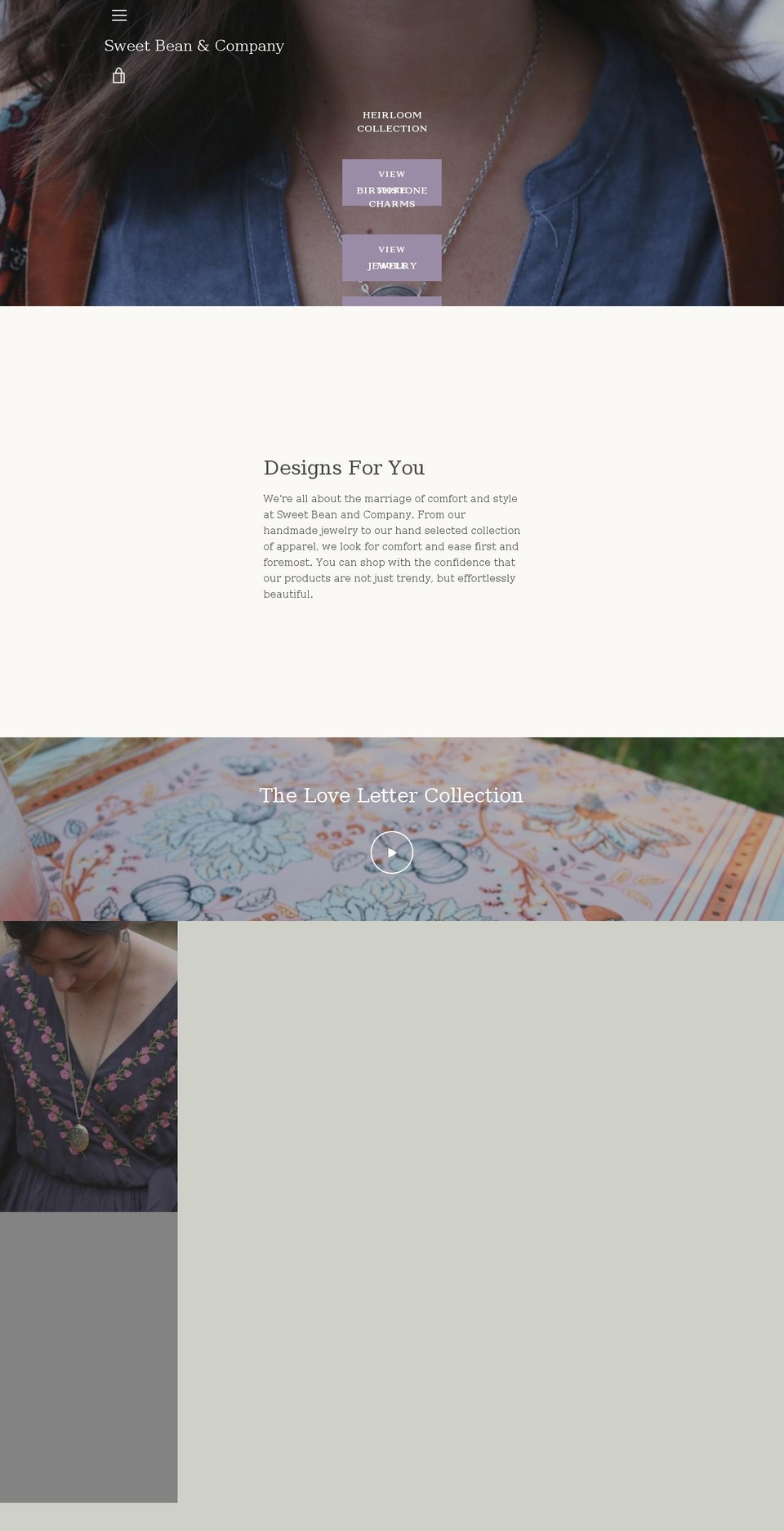 sweetbeanandcompany.com shopify website screenshot