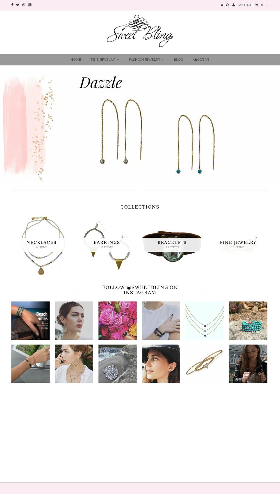 sweetbling.com shopify website screenshot