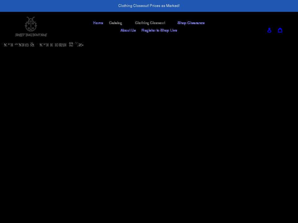 sweetbugboutique.com shopify website screenshot