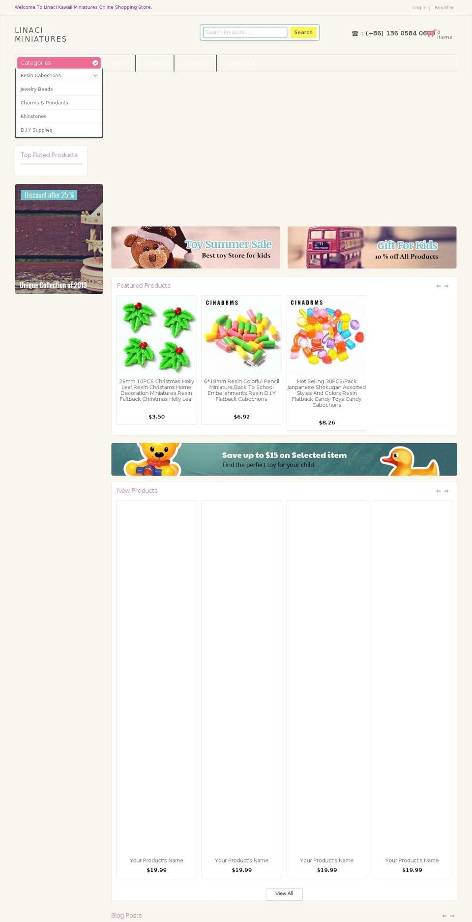 sweetcabochon.com shopify website screenshot