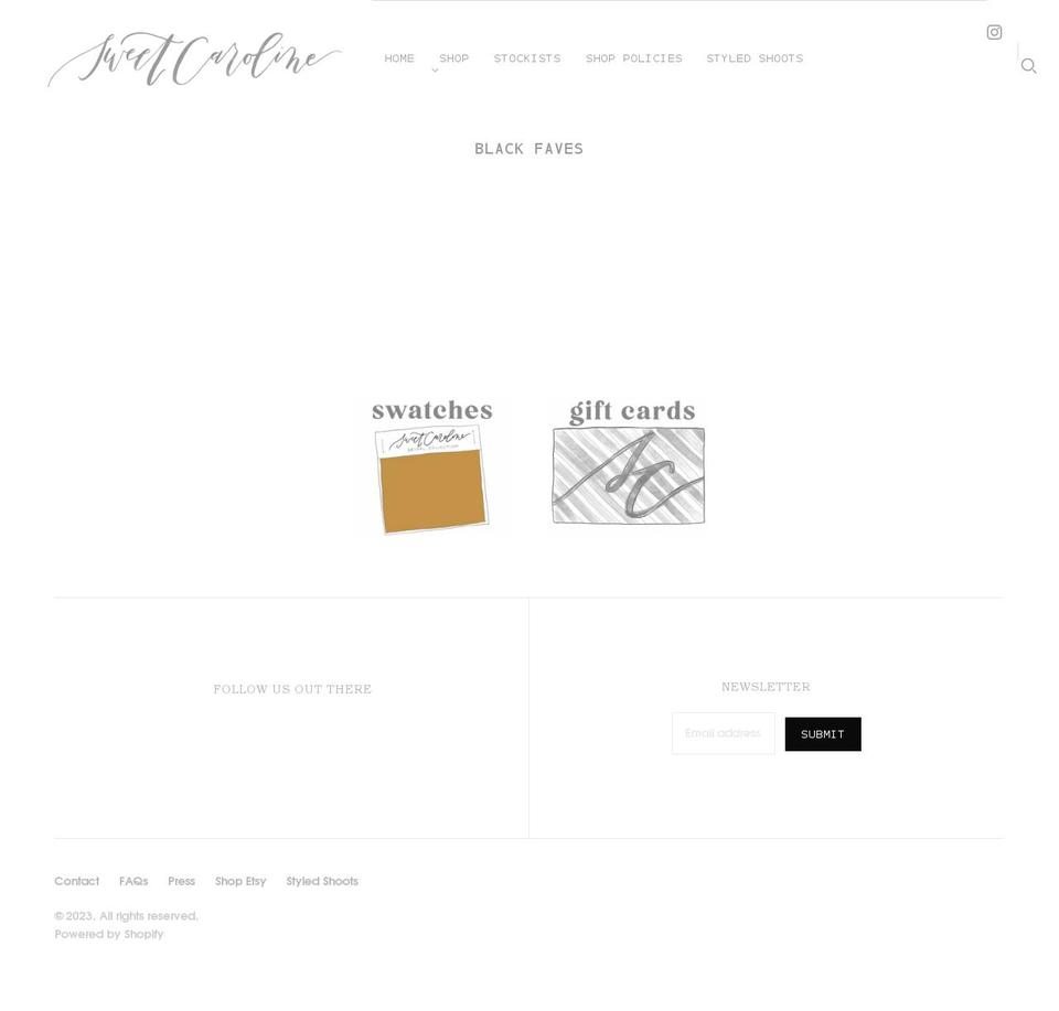 sweetcarolinestyles.com shopify website screenshot