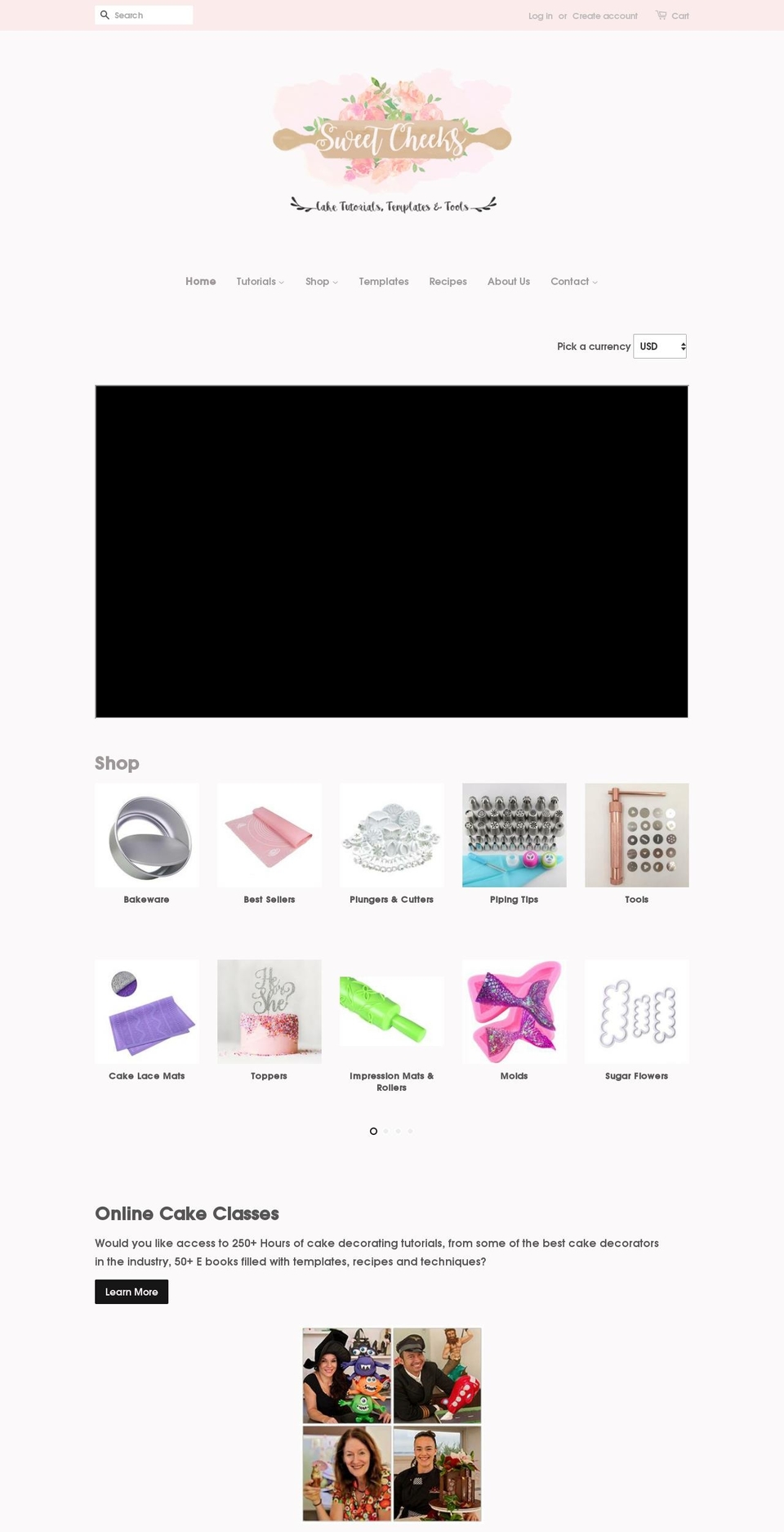 sweetcheekscakeart.com — Shopify storefront screenshot